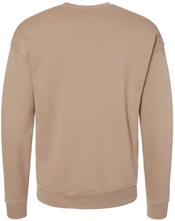 An image of a Custom Bella and Canvas Unisex Drop Shoulder Fleece in Tan!