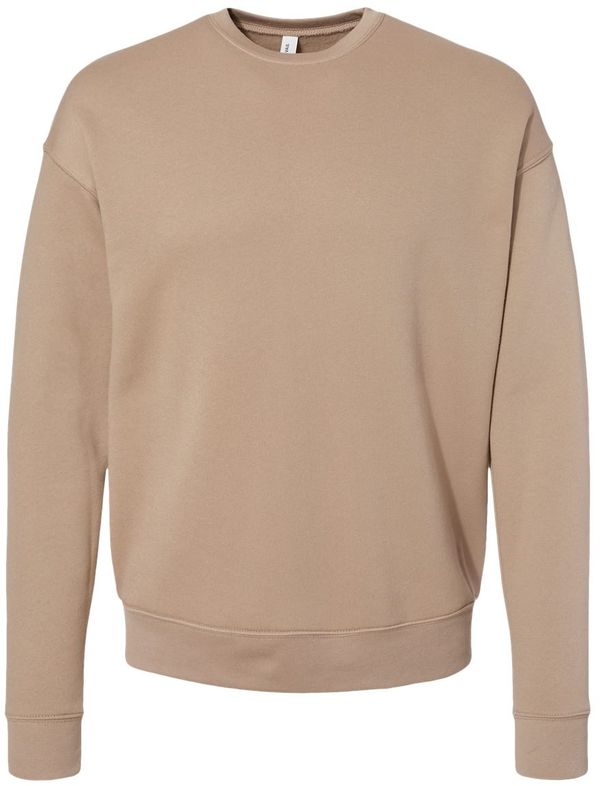 An image of a Custom Bella and Canvas Unisex Drop Shoulder Fleece in Tan!
