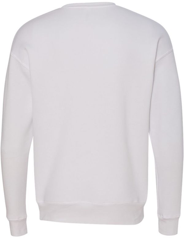 An image of a Custom Bella and Canvas Unisex Drop Shoulder Fleece in White!