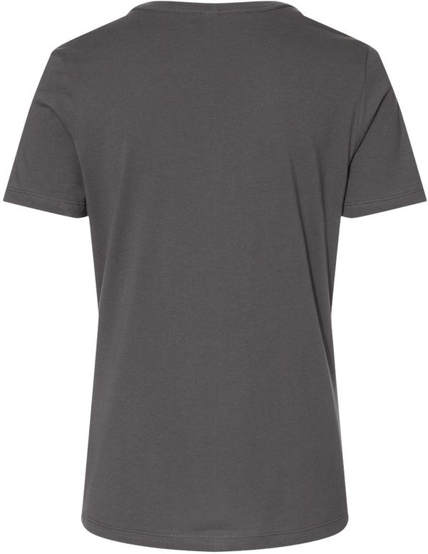 Am image of a Custom Bella and Canvas Womens Relaxed Jersey Tee in Asphalt!
