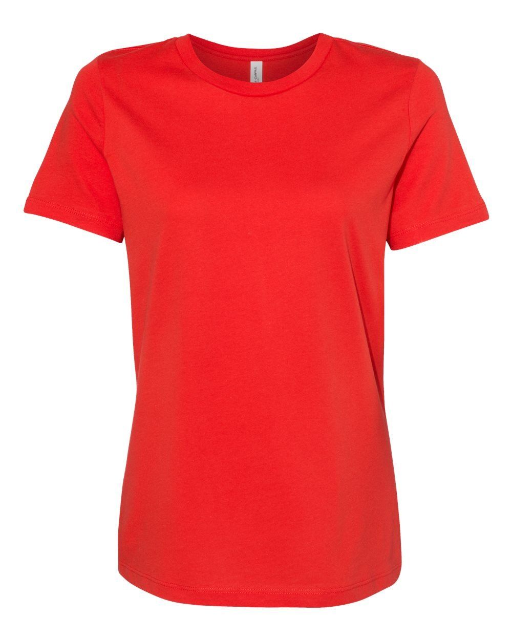Bella and Canvas Womens Relaxed Jersey Tee in Poppy