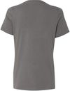 An image of a Custom Bella and Canvas Ladies' Relaxed Jersey V Neck T Shirt in Asphalt!