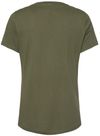 Am image of a Custom Bella and Canvas Ladies' Relaxed Jersey V Neck T Shirt in Military Green!