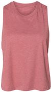 Am image of a Custom Bella and Canvas Ladies Racerback Cropped Tank in Heather Mauve!