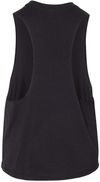 Am image of a Custom Bella and Canvas Ladies Racerback Cropped Tank in Solid Black Blend!
