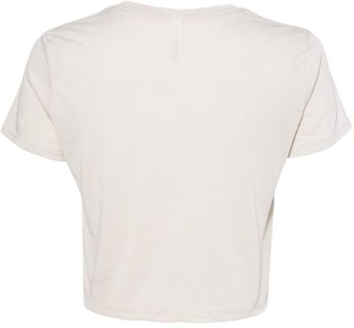 Am image of a Custom Bella and Canvas Women's Flowy Cropped Tee in Heather Dust!