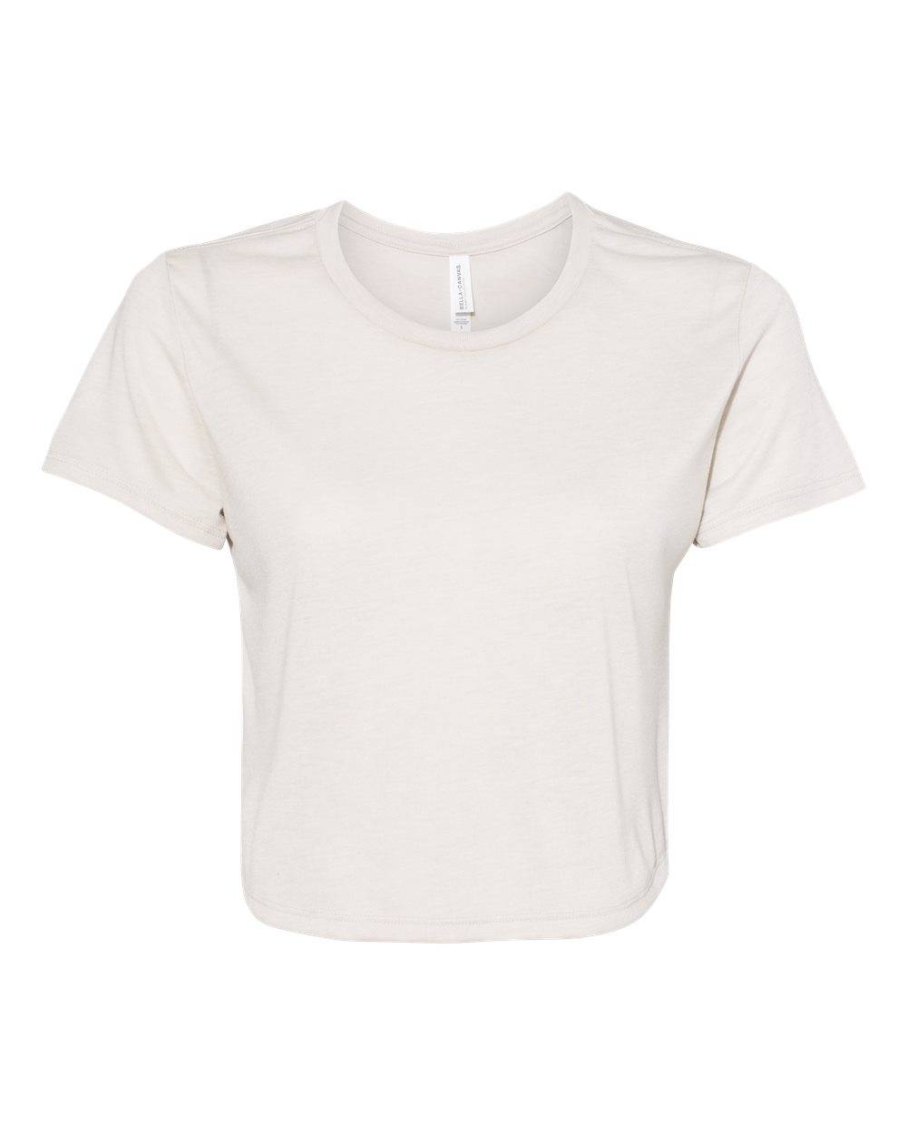 Bella and Canvas Women's Flowy Cropped Tee in Heather Dust
