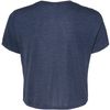 Am image of a Custom Bella and Canvas Women's Flowy Cropped Tee in Heather Navy!