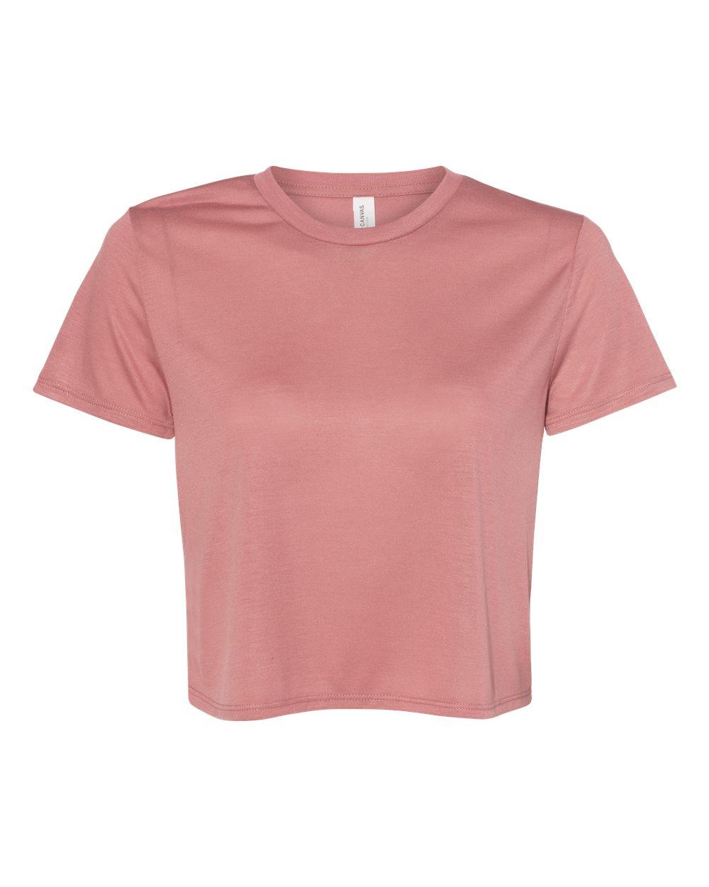 Bella and Canvas Women's Flowy Cropped Tee in Mauve