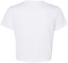 Am image of a Custom Bella and Canvas Women's Flowy Cropped Tee in White!