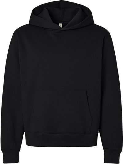 Am image of a Custom Bella and Canvas 10oz Heavyweight Hoodie in Black!