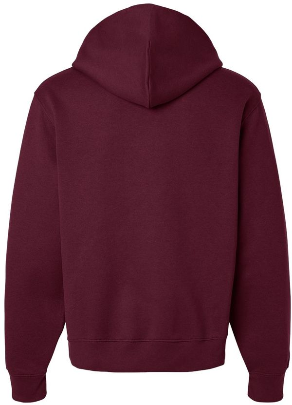 Am image of a Custom Bella and Canvas 10oz Heavyweight Hoodie in Maroon!