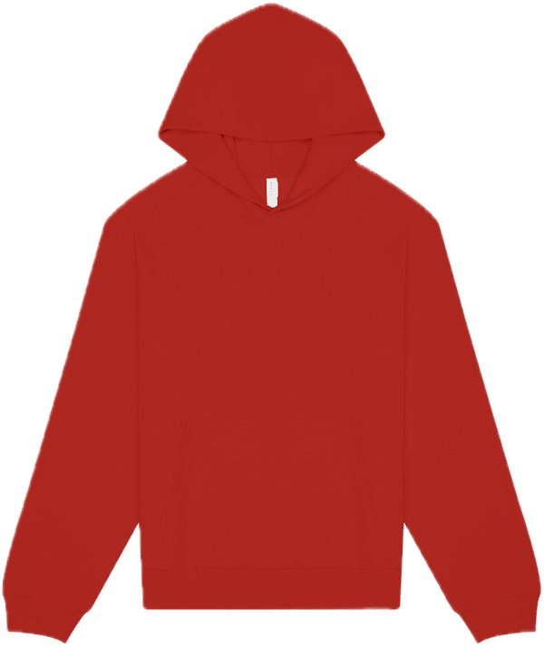 An image of a Custom Bella and Canvas 10oz Heavyweight Hoodie in Red!
