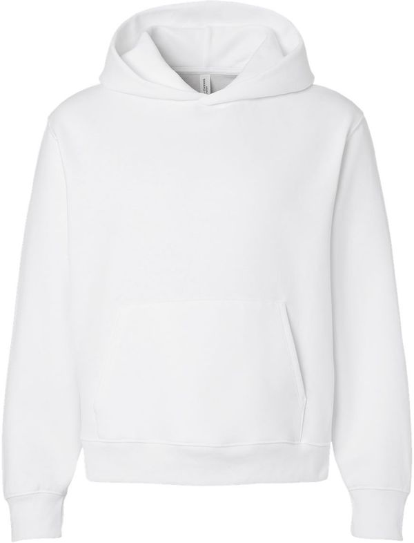 Am image of a Custom Bella and Canvas 10oz Heavyweight Hoodie in White!