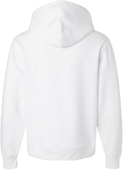 Am image of a Custom Bella and Canvas 10oz Heavyweight Hoodie in White!