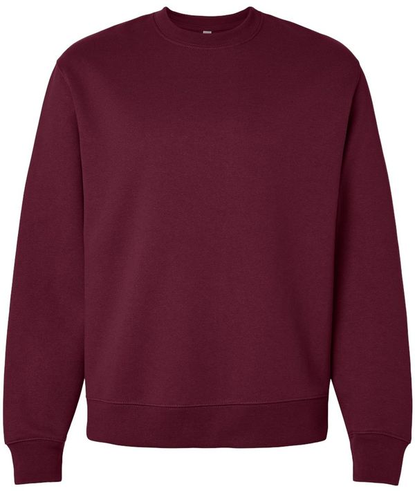 Am image of a Custom Bella and Canvas 10oz Heavyweight Sweatshirt in Maroon!