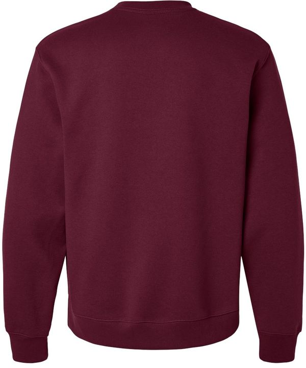 Am image of a Custom Bella and Canvas 10oz Heavyweight Sweatshirt in Maroon!