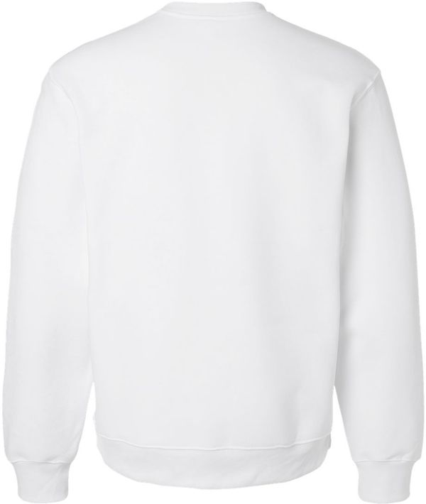 Am image of a Custom Bella and Canvas 10oz Heavyweight Sweatshirt in White!