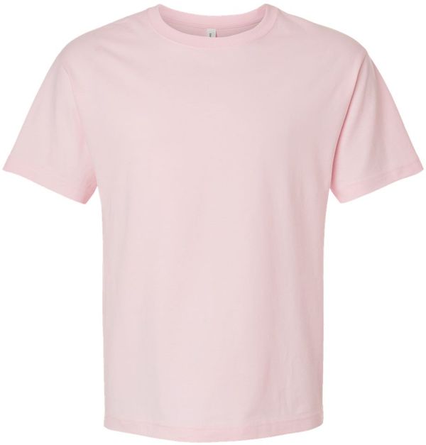 Am image of a Custom Bella and Canvas 6oz Heavyweight T Shirt in Soft Pink!