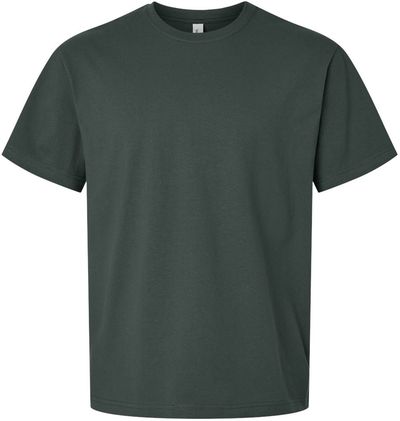 Am image of a Custom Bella and Canvas Heavyweight Tee in Hunter Green!