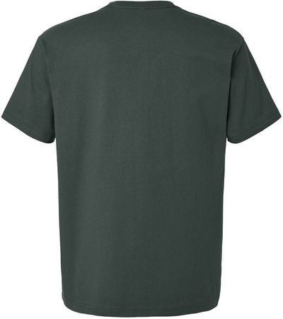 Am image of a Custom Bella and Canvas Heavyweight Tee in Hunter Green!