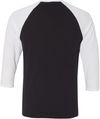 Am image of a Custom Bella and Canvas Baseball T Shirt in Black/White!