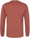 Am image of a Custom Bella and Canvas Heather CVC Long Sleeve T Shirts in Heather Clay!