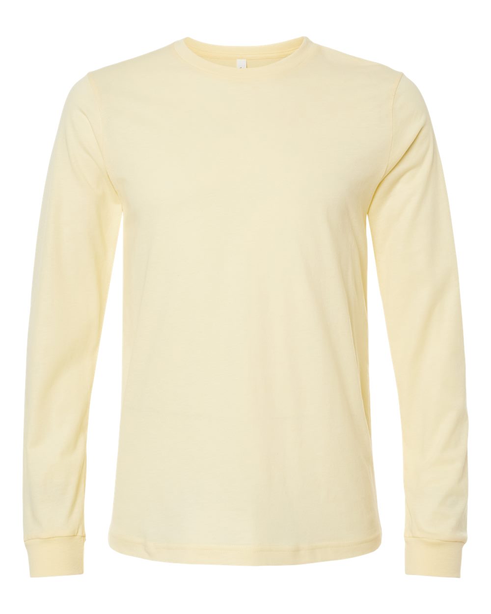 Bella and Canvas Heather CVC Long Sleeve T Shirts in Heather French Vanilla