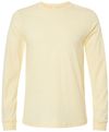 Am image of a Custom Bella and Canvas Heather CVC Long Sleeve T Shirts in Heather French Vanilla!