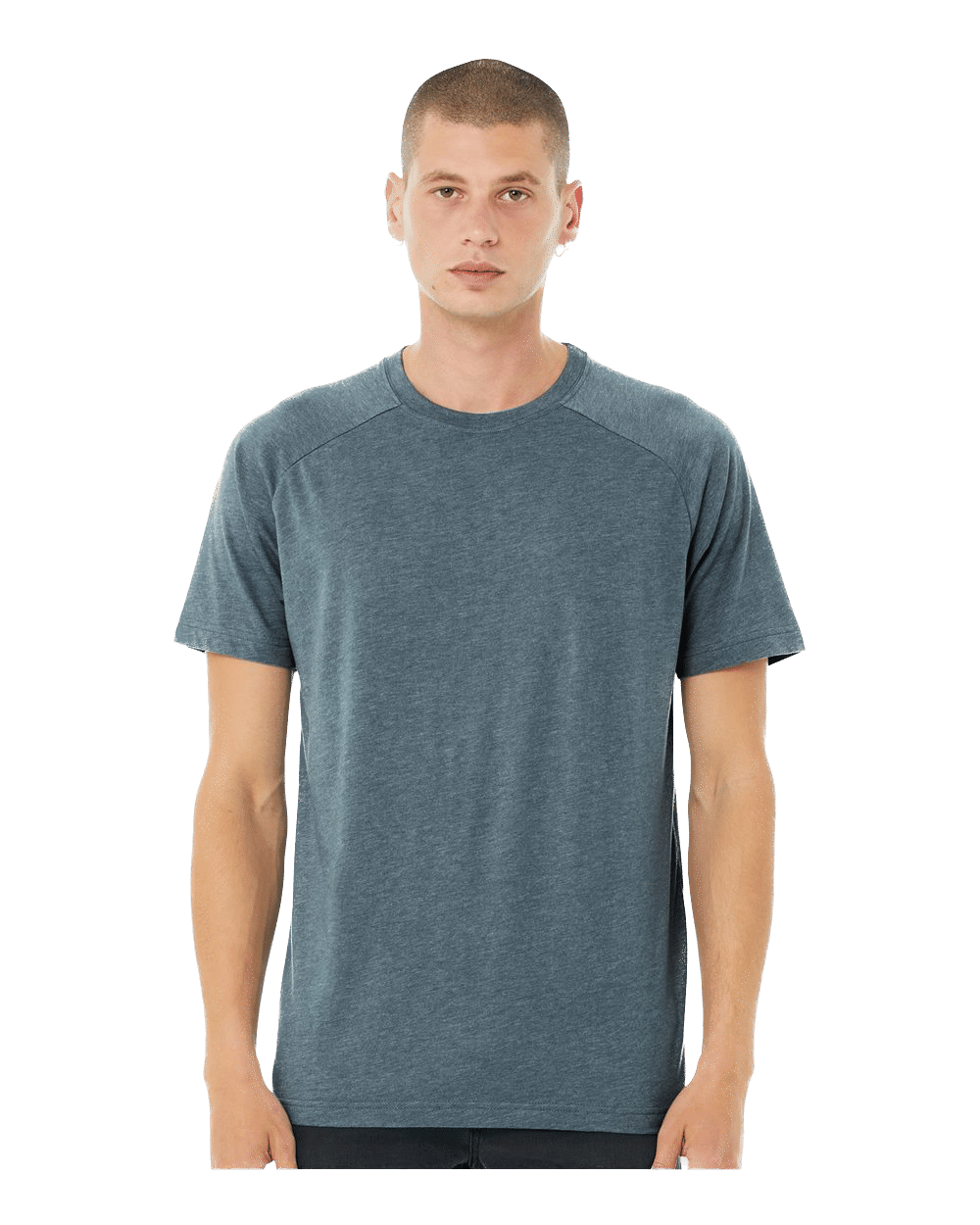 Bella and Canvas Heather CVC Raglan Tee