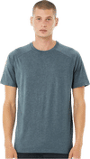 An image of a Custom Bella and Canvas Heather CVC Raglan Tee!
