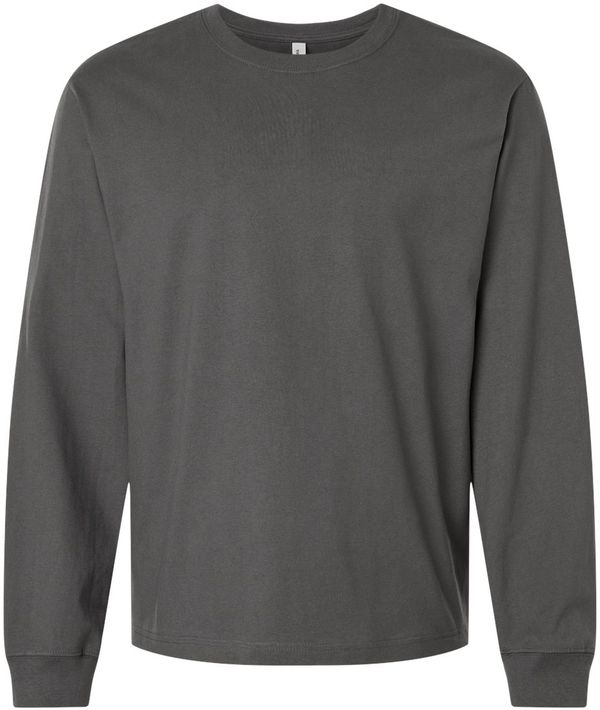 Am image of a Custom Bella and Canvas Heavyweight Long Sleeve Tee in Asphalt!
