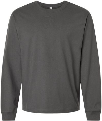 Am image of a Custom Bella and Canvas Heavyweight Long Sleeve Tee in Asphalt!