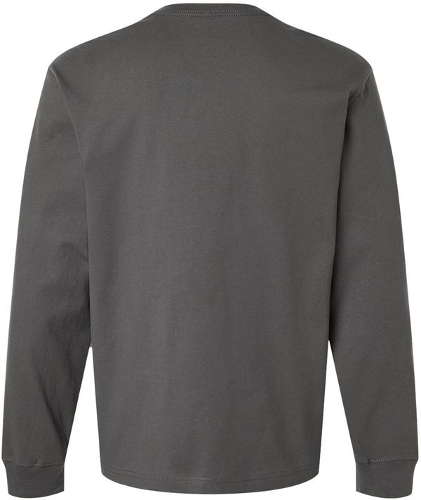 Am image of a Custom Bella and Canvas Heavyweight Long Sleeve Tee in Asphalt!