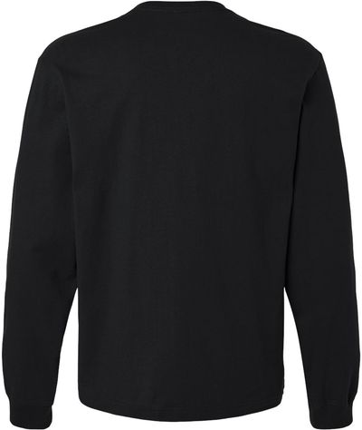Am image of a Custom Bella and Canvas Heavyweight Long Sleeve Tee in Black!