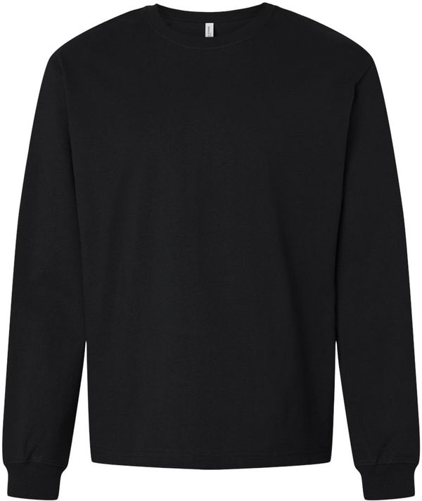 Am image of a Custom Bella and Canvas Heavyweight Long Sleeve Tee in Black!