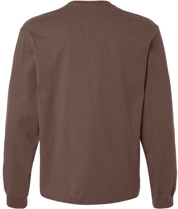 Am image of a Custom Bella and Canvas Heavyweight Long Sleeve Tee in Cocoa!