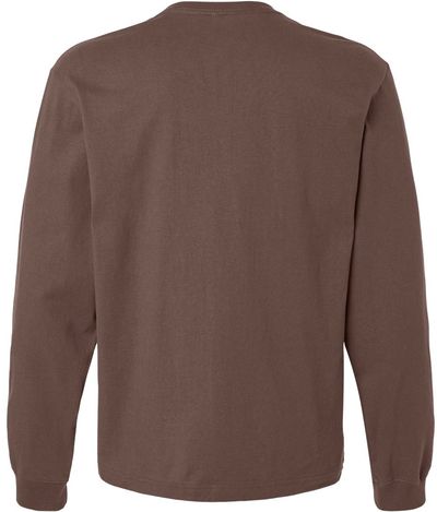 Am image of a Custom Bella and Canvas Heavyweight Long Sleeve Tee in Cocoa!