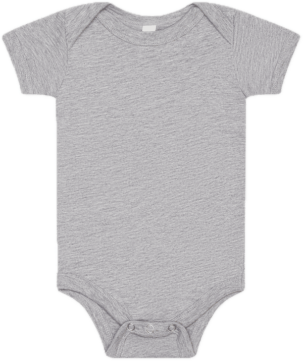 An image of a Custom Bella and Canvas Infant Jersey Short Sleeve One Piece in Athletic Heather!