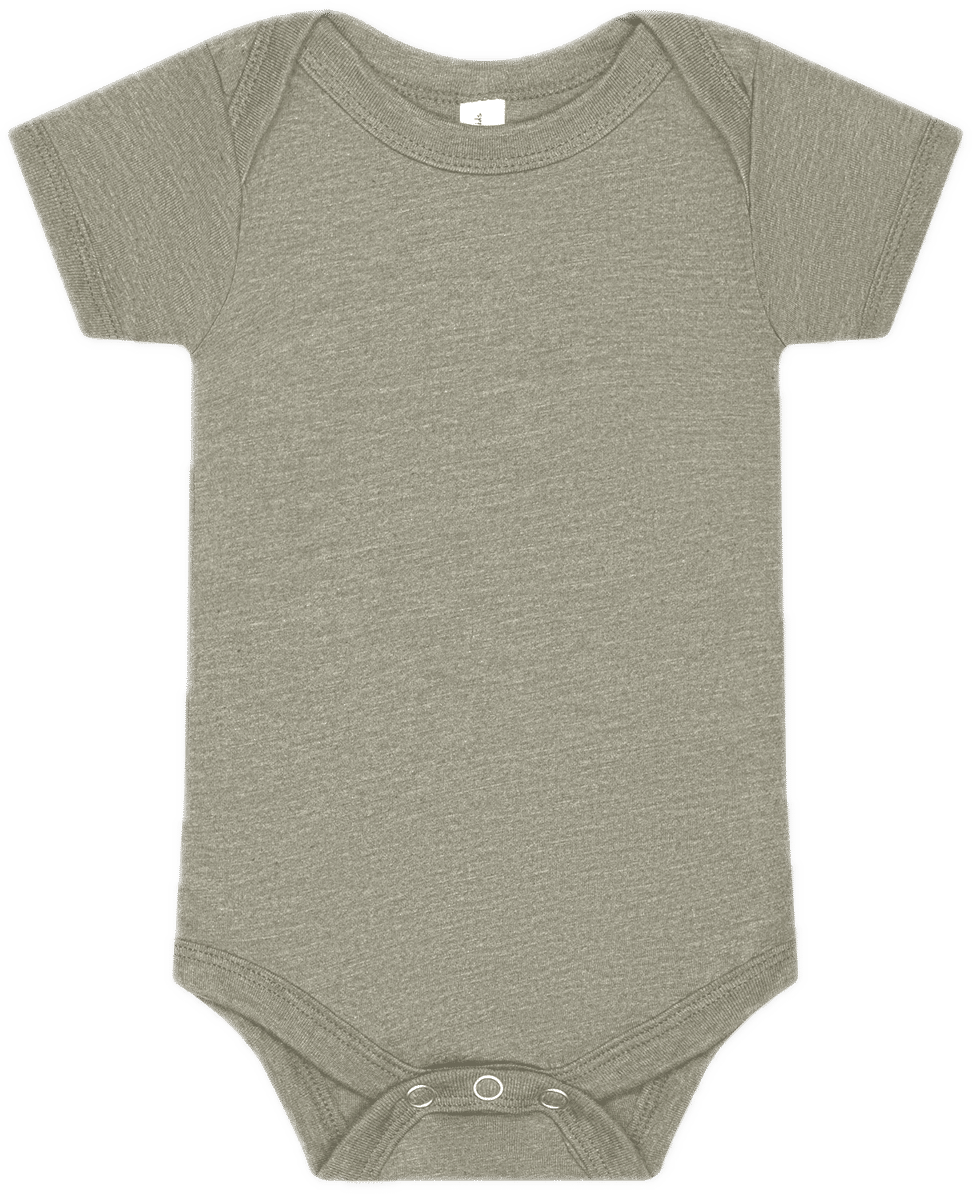 Bella and Canvas Infant Jersey Short Sleeve One Piece in Heather Stone