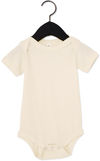 Am image of a Custom Bella and Canvas Infant Jersey Short Sleeve One Piece in Natural!