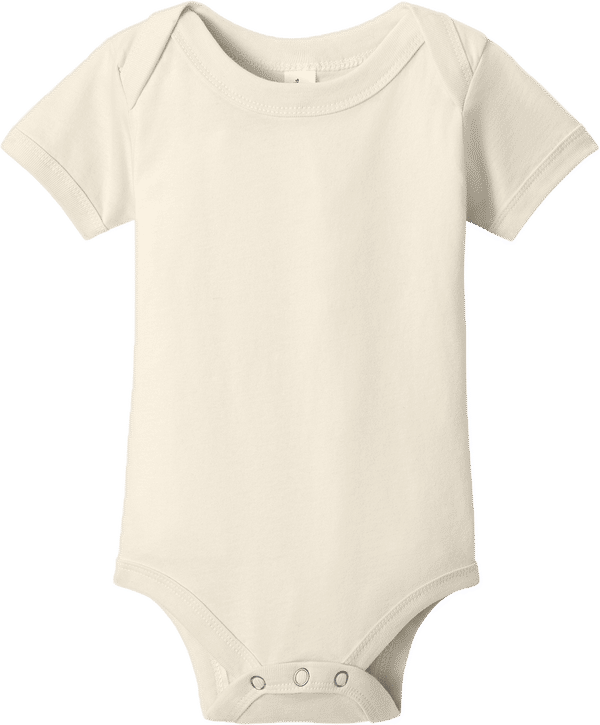 An image of a Custom Bella and Canvas Infant Jersey Short Sleeve One Piece in Natural!