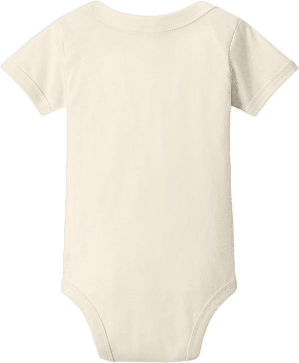 An image of a Custom Bella and Canvas Infant Jersey Short Sleeve One Piece in Natural!