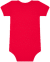 An image of a Custom Bella and Canvas Infant Jersey Short Sleeve One Piece in Red!