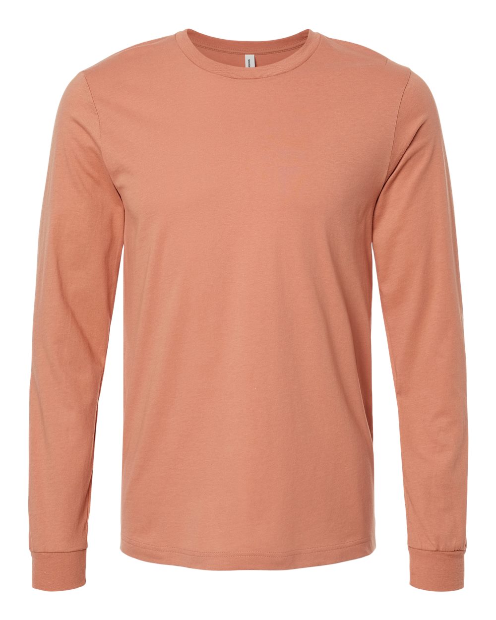 Bella and Canvas Jersey Long Sleeve T Shirt in Terracotta