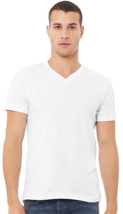 An image of a Custom Bella and Canvas Jersey V Neck Tee!
