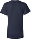 Am image of a Custom Bella and Canvas Ladies' Relaxed Jersey V Neck T Shirt in Navy!