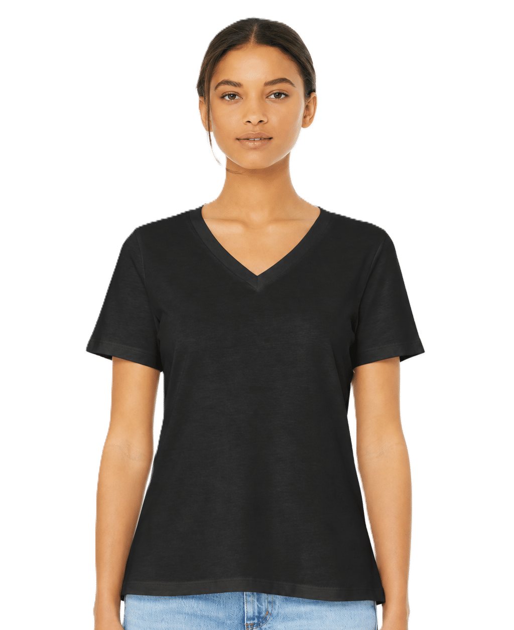 Bella and Canvas Ladies' Relaxed Jersey V Neck T Shirt