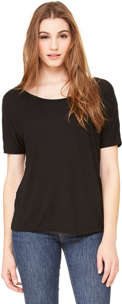 An image of a Custom Bella and Canvas Ladies' Slouchy Scoop Neck T Shirt!