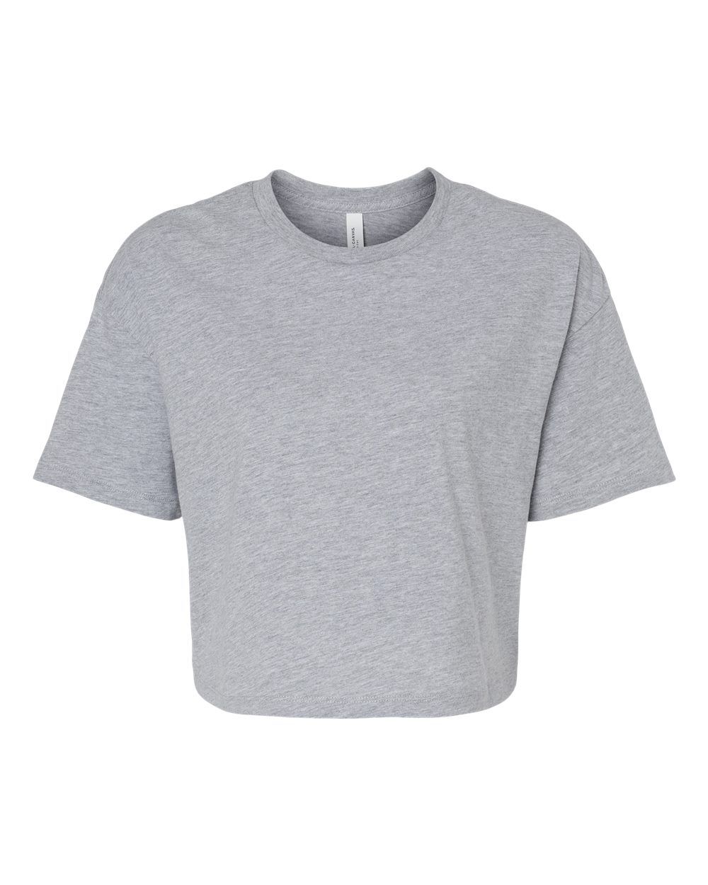 Bella and Canvas Ladies Jersey Cropped T Shirt in Athletic Heather
